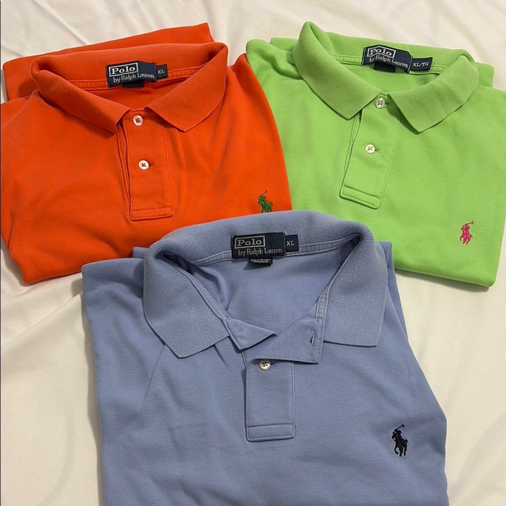 Ralph Lauren Polo Shirts - Orange, Green, Blue